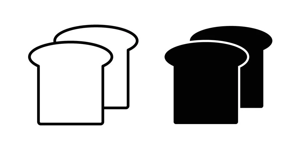 White bread icon for web projects Stock Illustration