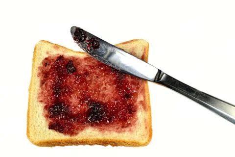 White bread with jelly Stock Photos