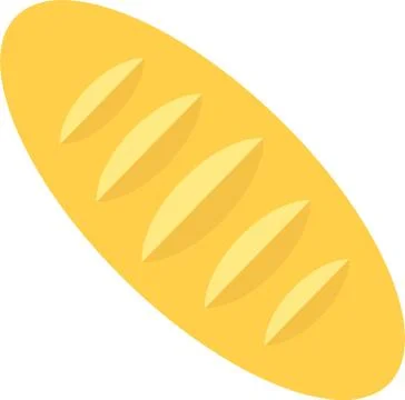 White bread, loaf, on a white background. Vector illustration. Bakery products Stock Illustration