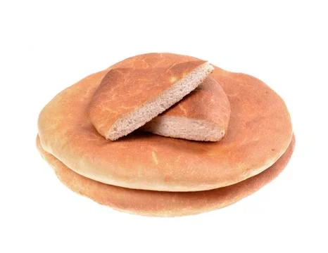 White bread loafs isolated on white background Stock Photos