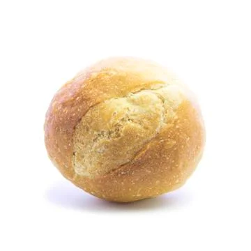 White bread round shape top view Stock Photos