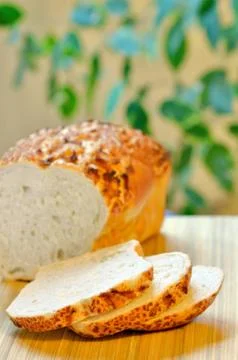 White bread with seeds Stock Photos