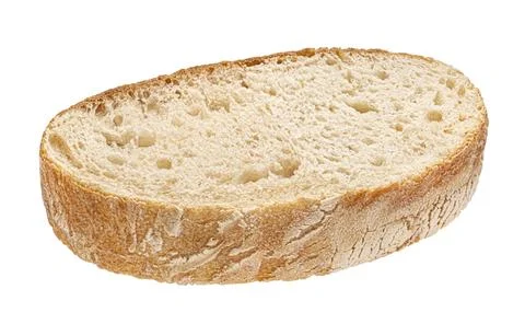 White bread slice isolated on white background Stock Photos
