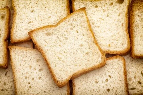 White bread slices Stock Photos