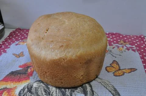 White bread on the table Stock Photos