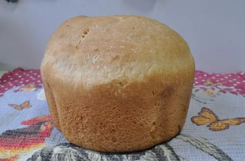 White bread on a towel Foto stock