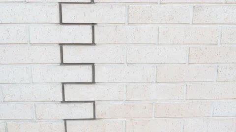 White brick background cubic pattern design stone Video stock 152430334