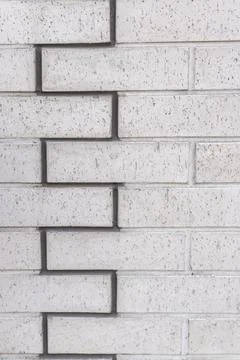 White brick background cubic pattern design stone Foto stock
