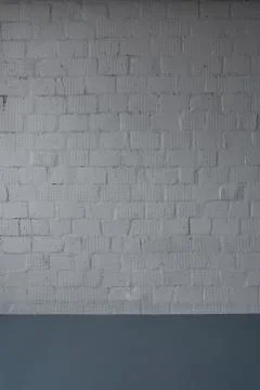 White brick background texture wall Stock Photos