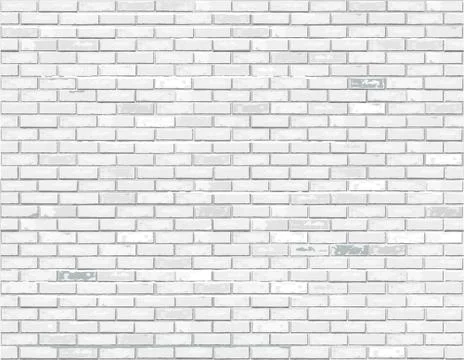 White brick background. Vector illustration. Ilustração Stock