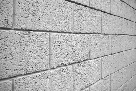 White brick block wall Stock Photos