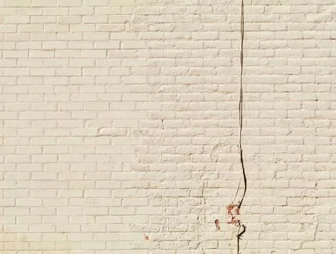 White Brick, Broken Wire Stock Photos
