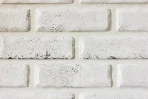 White brick lined wall texture background Stock Photos