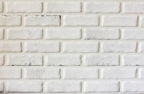 White brick lined wall texture background Stock Photos