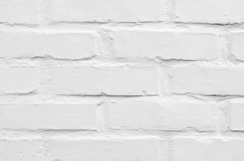 White brick texture background. Abstract weathered texture. The modern wall. Stock Photos