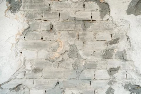 White brick wall. Abstract background. Stock Photos