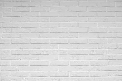A white brick wall abstract background or texture, new and clean. for pattern Stock Photos