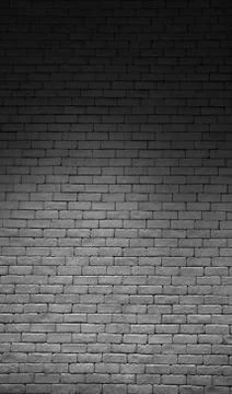 White brick wall and shadow pattern texture background. Stock Photos