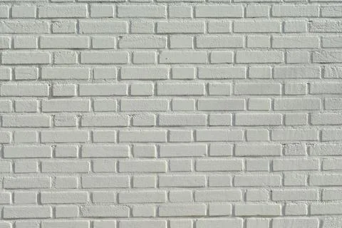 White brick wall background and texture Stock Photos