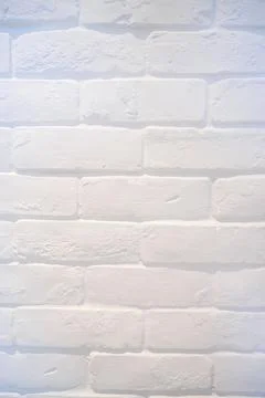 White brick wall background, interior design 스톡 사진