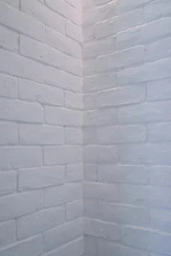 White brick wall background, interior design Foto stock
