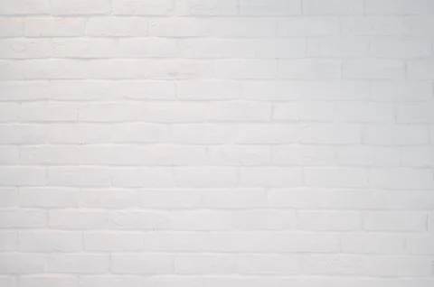 White brick wall background, interior design Stock Photos