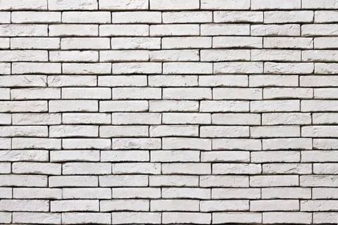 White brick wall background or texture Fotos de archivo