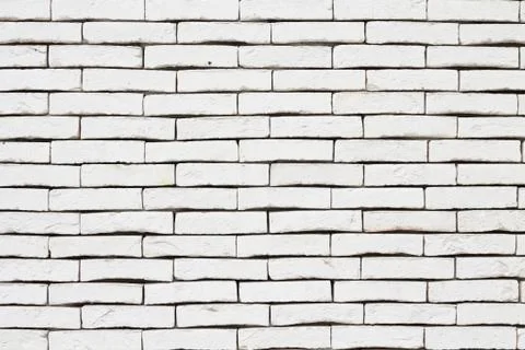 White brick wall background or texture Fotos de archivo