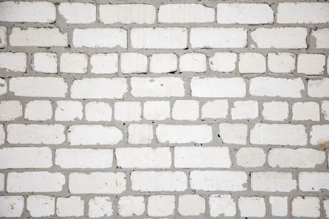 White Brick Wall For Background Or Texture Stock Photos