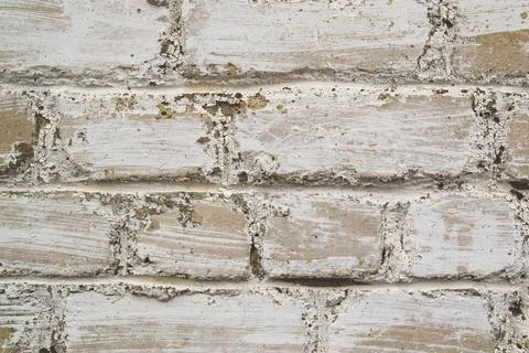 White brick wall for background or texture Stock Photos