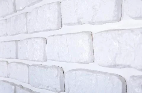 White brick wall background Stock Photos