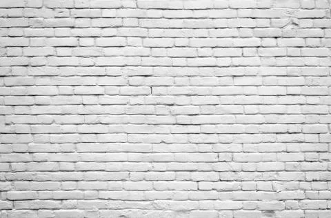 White brick wall background Stock Photos