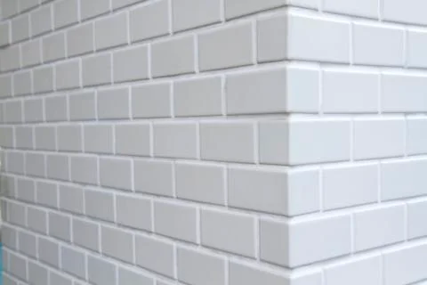 White brick wall background Foto stock