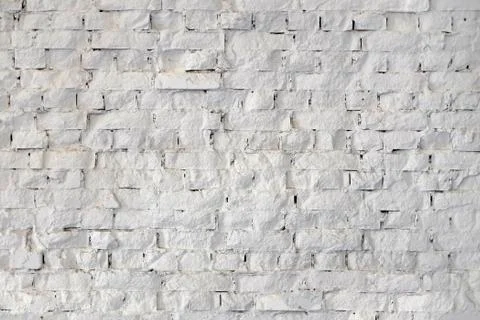 White Brick Wall Background Stock Photos