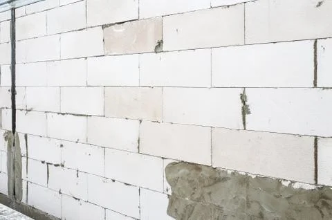 White brick wall background Stock Photos