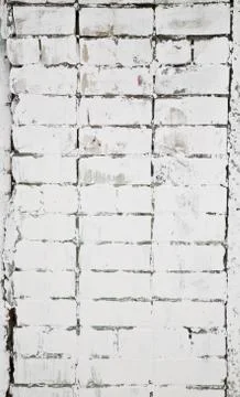 White brick wall as background Stock Photos