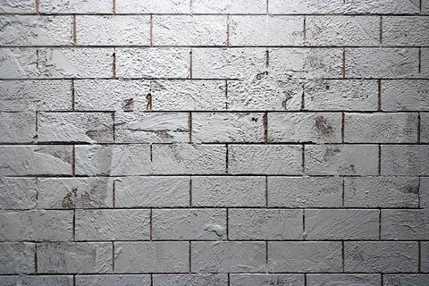 White brick wall for background Stock Photos