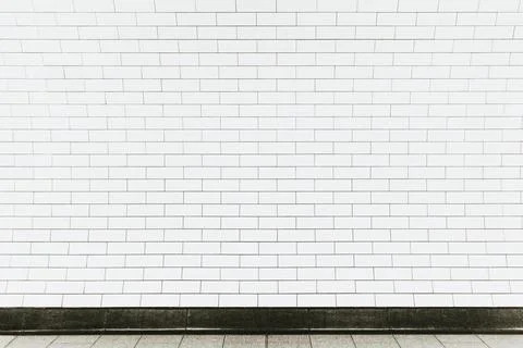 White brick wall background Stock Photos