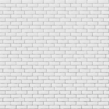 White brick wall background. Realistic seamless pattern Stock Illustration
