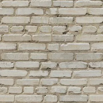 White brick wall background. Seamless pattern Stock Photos