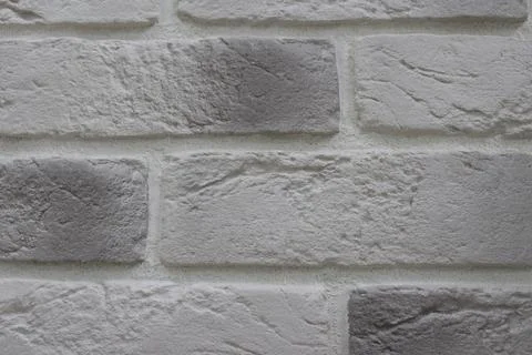 White brick wall, brick background Stock Photos