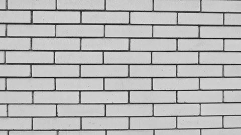 The white brick wall day light Stock Footage 98416776