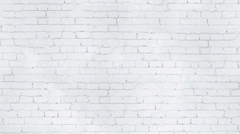 White brick wall detailed pattern textured background.Texture or background Stock Photos