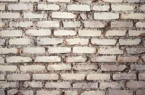 White brick wall flat background texture Foto stock