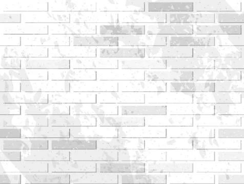White brick wall Stock Illustration