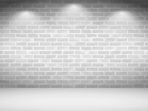 White Brick Wall Stock Illustration