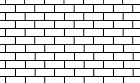 White Brick Wall Stock Illustration
