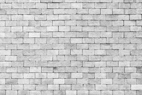 White brick wall interior texture and background Stock Photos