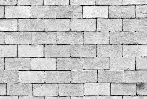White brick wall interior texture and background Stock Photos
