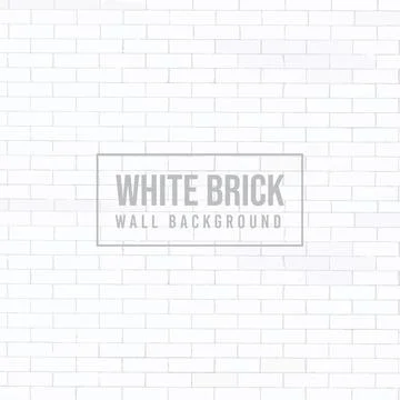 White brick wall Isolated background vector Stock Illustration